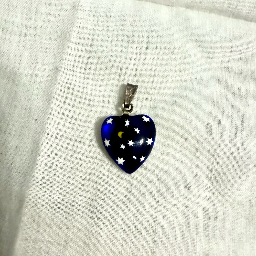 Italian blownglass heart pendant